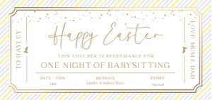EAS-MLT-14-B3477 - EASTER - MULTI - BABYSITTING VOUCHER - DL: EAS-MLT-14-B3477 - EASTER - MULTI - BABYSITTING VOUCHER