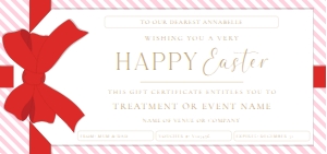 STR-PNK-14-B3478 - STRIPE - PINK - EASTER GIFT TAG GIFT CERTIFICATE - DL: STR-PNK-14-B3478 - STRIPE - PINK - EASTER GIFT TAG GIFT CERTIFICATE