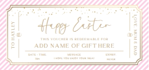 PAN-PNK-14-B3122 - PAINTLY - PINK GOLD - EASTER GIFT CERTIFICATE - DL: PAN-PNK-14-B3122 - PAINTLY - PINK GOLD - EASTER GIFT CERTIFICATE