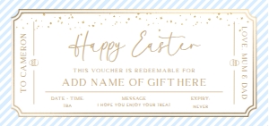 PAN-BLU-14-B3122 - PAINTLY - BLUE GOLD - EASTER GIFT CERTIFICATE - DL: PAN-BLU-14-B3122 - PAINTLY - BLUE GOLD - EASTER GIFT CERTIFICATE