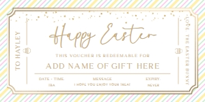 PAN-MLT-14-B3122 - PAINTLY - MULTI - EASTER GIFT CERTIFICATE - 4" x 8": PAN-MLT-14-B3122 - PAINTLY - MULTI - EASTER GIFT CERTIFICATE
