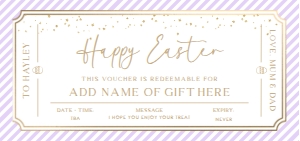 PAN-PUR-14-B3122 - PAINTLY - PURPLE GOLD - EASTER GIFT CERTIFICATE - DL: PAN-PUR-14-B3122 - PAINTLY - PURPLE GOLD - EASTER GIFT CERTIFICATE