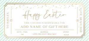 PAN-GRE-14-B3122 - PAINTLY - GREEN GOLD - EASTER GIFT CERTIFICATE - DL: PAN-GRE-14-B3122 - PAINTLY - GREEN GOLD - EASTER GIFT CERTIFICATE
