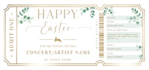 FER-GRE-14-B3480 - FERRAS - GREEN - EASTER CONCERT GIFT CERTIFICATE - DL: FER-GRE-14-B3480 - FERRAS - GREEN - EASTER CONCERT GIFT CERTIFICATE