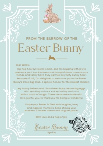 EAS-EGB-24-B3487 - EASTER - EGG BLUE - LETTER FROM THE EASTER BUNNY - A4: EAS-EGB-24-B3487 - EASTER - EGG BLUE - LETTER FROM THE EASTER BUNNY