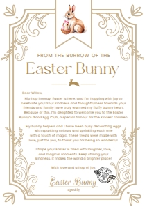 EAS-WHT-24-B3487 - EASTER - WHITE - LETTER FROM THE EASTER BUNNY - A4: EAS-WHT-24-B3487 - EASTER - WHITE - LETTER FROM THE EASTER BUNNY