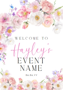 ELO-WHT-3-B3513 - ELOISE - WHITE - WELCOME SIGN - A1: ELO-WHT-3-B3513 - ELOISE - WHITE - WELCOME SIGN