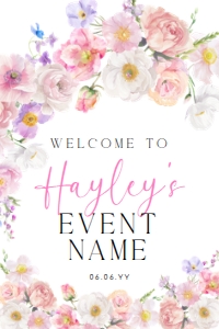 ELO-WHT-3-B3513 - ELOISE - WHITE - WELCOME SIGN - 24" x 36": ELO-WHT-3-B3513 - ELOISE - WHITE - WELCOME SIGN