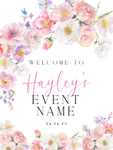 ELO-WHT-3-B3513 - ELOISE - WHITE - WELCOME SIGN - 18" x 24": ELO-WHT-3-B3513 - ELOISE - WHITE - WELCOME SIGN