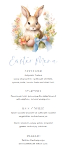EAS-WHT-12-B3516 - EASTER - WHITE - MENU - 4" x 9": EAS-WHT-12-B3516 - EASTER - WHITE - MENU