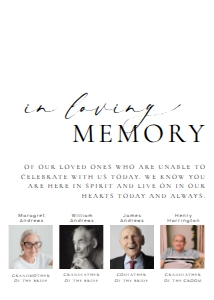 ELE-WHT-7-B3555 - ELLESMERE - WHITE - LOVING MEMORY 4 PHOTOS SIGN - 5" x 7": ELE-WHT-7-B3555 - ELLESMERE - WHITE - LOVING MEMORY PHOTO SIGN