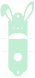 EAS-WHT-6-B3506 - EASTER - WHITE - BUNNY LOLLIPOP TAG - CUTTING MACHINE: EAS-WHT-6-B3506 - EASTER - WHITE - BUNNY LOLLIPOP TAG