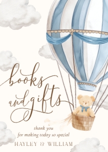 BER-BLU-7-B3557 - BEARLY WAIT - BLUE - BOOKS AND GIFTS SIGN - 5" x 7": BER-BLU-7-B3557 - BEARLY WAIT - BLUE - BOOKS AND GIFTS SIGN