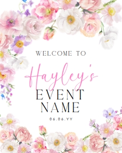 ELO-WHT-3-B3513 - ELOISE - WHITE - WELCOME SIGN - 8" x 10": ELO-WHT-3-B3513 - ELOISE - WHITE - WELCOME SIGN