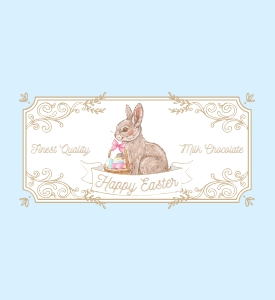 EAS-MLT-6-B3569 - EASTER - MULTI - EASTER CHOCOLATE WRAPPER - 5.5" x 6": EAS-MLT-6-B3569 - EASTER - MULTI - EASTER CHOCOLATE WRAPPER