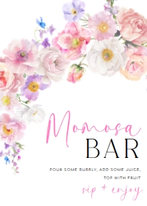 ELO-WHT-7-B3601 - ELOISE - WHITE - MOMOSA BAR SIGN - 5" x 7": ELO-WHT-7-B3601 - ELOISE - WHITE - MOMOSA BAR SIGN