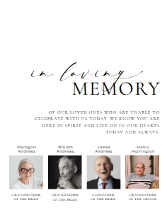 ELE-WHT-7-B3555 - ELLESMERE - WHITE - LOVING MEMORY 4 PHOTOS SIGN - 11" x 14": ELE-WHT-7-B3555 - ELLESMERE - WHITE - LOVING MEMORY PHOTO SIGN