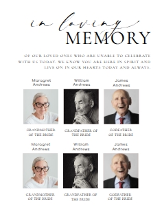 ELE-WHT-7-B3555 - ELLESMERE - WHITE - LOVING MEMORY PHOTO SIGN - 6 PHOTOS - 11" x 14": ELE-WHT-7-B3555 - ELLESMERE - WHITE - LOVING MEMORY PHOTO SIGN