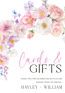 ELO-WHT-7-B3637 - ELOISE - WHITE - CARDS AND GIFTS SIGN - A4: ELO-WHT-7-B3637 - ELOISE - WHITE - CARDS AND GIFTS SIGN