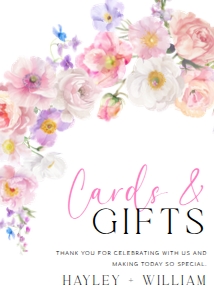 ELO-WHT-7-B3637 - ELOISE - WHITE - CARDS AND GIFTS SIGN - 5" x 7": ELO-WHT-7-B3637 - ELOISE - WHITE - CARDS AND GIFTS SIGN