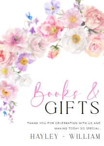 ELO-WHT-7-B3643 - ELOISE - WHITE - BOOKS AND GIFTS SIGN - 5" x 7": ELO-WHT-7-B3643 - ELOISE - WHITE - BOOKS AND GIFTS SIGN