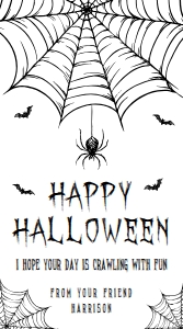 HAL-WHT-6-B3669 - HALLOWEEN - WHITE - SPIDER WEB TAG - 5cm x 9cm: HAL-WHT-6-B3669 - HALLOWEEN - WHITE - SPIDER WEB TAG