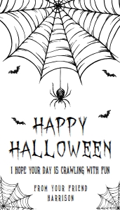 HAL-WHT-6-B3669 - HALLOWEEN - WHITE - SPIDER WEB TAG - 2" x 3.5": HAL-WHT-6-B3669 - HALLOWEEN - WHITE - SPIDER WEB TAG