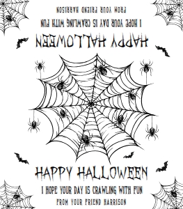 HAL-WHT-6-B3681 - HALLOWEEN - WHITE - SPIDER WEB BAG TOPPER - 3.5" x 4": HAL-WHT-6-B3681 - HALLOWEEN - WHITE - SPIDER WEB BAG TOPPER