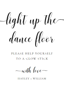 LEY-WHT-7-B3692 - LEYTON - WHITE - GLOW STICK SIGN - 18" x 24": LEY-WHT-7-B3692 - LEYTON - WHITE - GLOW STICK SIGN