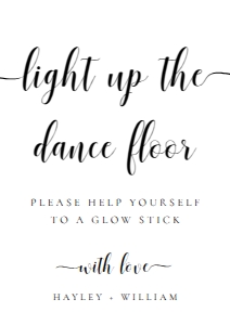 LEY-WHT-7-B3692 - LEYTON - WHITE - GLOW STICK SIGN - A4: LEY-WHT-7-B3692 - LEYTON - WHITE - GLOW STICK SIGN