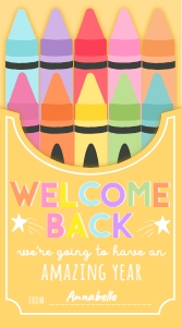 PEN-MLT-6-B3703 - PENCIL - MULTI - WELCOME BACK TO SCHOOL TAG - 5cm x 9cm: PEN-MLT-6-B3703 - PENCIL - MULTI - WELCOME BACK TO SCHOOL TAG