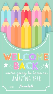 PEN-MNT-6-B3705 - PENCIL - MINT - WELCOME BACK TO SCHOOL TAG - 2" x 3.5": PEN-MNT-6-B3705 - PENCIL - MINT - WELCOME BACK TO SCHOOL TAG