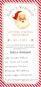SAW-RED-24-B3720 - SANTAS WORKSHOP - RED - LETTER TO SANTA RECEIPT - DL: SAW-RED-24-B3720 - SANTAS WORKSHOP - RED - LETTER TO SANTA RECEIPT
