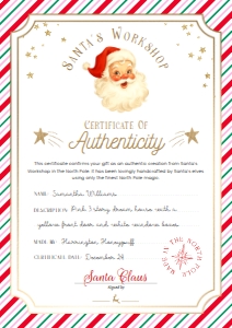 SAW-PMT-24-B3723 - SANTAS WORKSHOP - PINK MULTI -TOY FACTORY CERTIFICATE - A4: SAW-PMT-24-B3723 - SANTAS WORKSHOP - PINK MULTI -TOY FACTORY CERTIFICATE