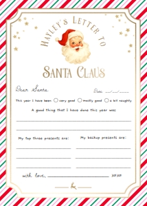 SAW-PMT-24-B3724 - SANTAS WORKSHOP - RED - LETTER TO SANTA - 5" x 7": SAW-PMT-24-B3724 - SANTAS WORKSHOP - RED - LETTER TO SANTA