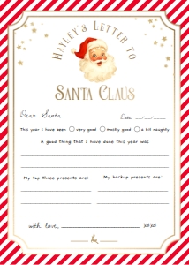 SAW-RED-24-B3724 - SANTAS WORKSHOP - RED - LETTER TO SANTA - 5" x 7": SAW-RED-24-B3724 - SANTAS WORKSHOP - RED - LETTER TO SANTA
