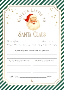 SAW-GRE-24-B3724 - SANTAS WORKSHOP - GREEN - LETTER TO SANTA - A4: SAW-GRE-24-B3724 - SANTAS WORKSHOP - GREEN - LETTER TO SANTA