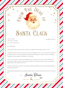 SAW-PMT-24-B3722 - SANTAS WORKSHOP - PINK - LETTER FROM SANTA - 5" x 7": SAW-PMT-24-B3722 - SANTAS WORKSHOP - PINK - LETTER FROM SANTA
