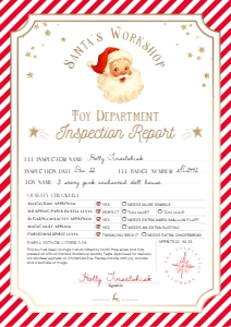 SAW-RED-24-B3730 - SANTAS WORKSHOP - RED - TOY INSPECTION REPORT - A4: SAW-RED-24-B3730 - SANTAS WORKSHOP - RED - TOY INSPECTION REPORT