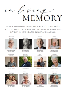 ELE-WHT-7-B3555 - ELLESMERE - WHITE - LOVING MEMORY PHOTO SIGN - 12 PHOTOS - 18" x 24": ELE-WHT-7-B3555 - ELLESMERE - WHITE - LOVING MEMORY PHOTO SIGN