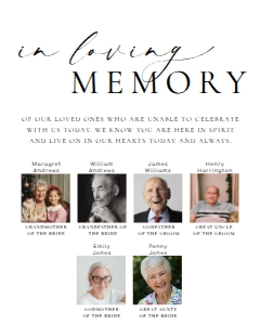 ELE-WHT-7-B3555 - ELLESMERE - WHITE - LOVING MEMORY PHOTO SIGN - 12 PHOTOS - 8" x 10": ELE-WHT-7-B3555 - ELLESMERE - WHITE - LOVING MEMORY PHOTO SIGN