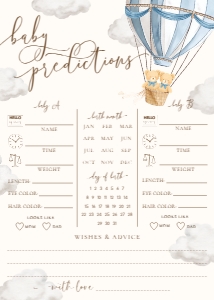 BER-BLU-10-B3779 - BEARLY WAIT - BLUE - TWINS PREDICTIONS GAME - 5" x 7": BER-BLU-10-B3779 - BEARLY WAIT - BLUE - TWINS PREDICTIONS GAME