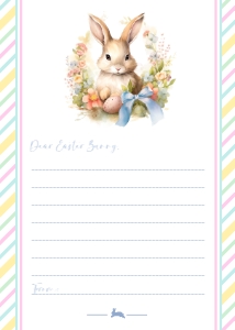 EAS-WHT-24-B3810 - EASTER - WHITE - LETTER TO THE EASTER BUNNY - 5" x 7": EAS-WHT-24-B3810 - EASTER - WHITE - LETTER TO THE EASTER BUNNY