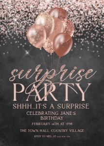 rose gold balloons surprise: 776345587