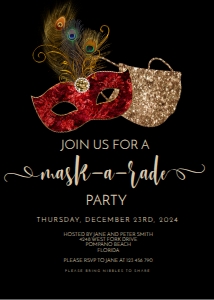 red invitation maskarade: 951335855
