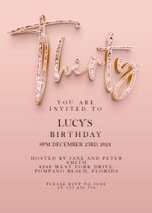 blush 30th invite: 1271946804