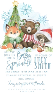 christmas woodland sprinkle evite: 1307375475