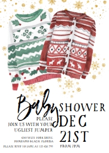 ugly jumper baby shower: 1355773365