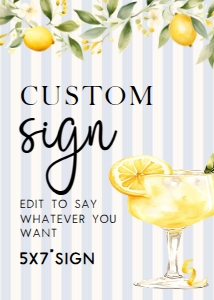 lemon table sign 5x7: 4340476693