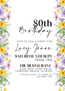 80th floral 8: 4360283497